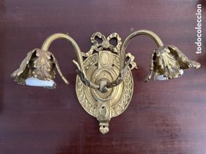 Antigüedades: PRECIOSO APLIQUE DE PARED DE BRONCE ESTILO MODERNISTA